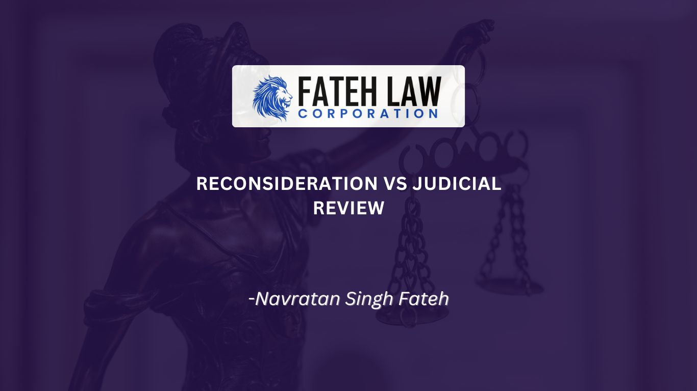Reconsideration vs Judicial Review for Permanent Residence Challenge